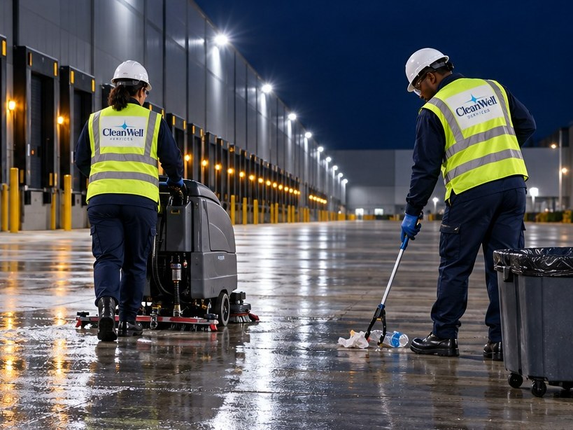 Representative high-traffic floor care environment
